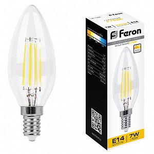 Лампа светодиодная [LED] Feron E14 7W 2700K