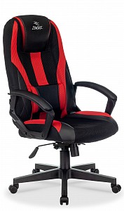 Игровое кресло ZOMBIE 9, красный, черный, текстиль, экокожа
