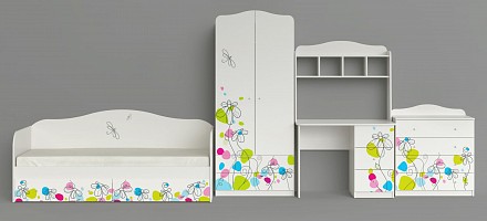 Комод детский Цветы