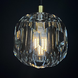 Светильник потолочный Imperiumloft Rh Boule De Cristal Single Rod Pendant Brass (Китай)