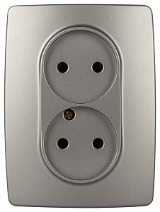 Розетка двойная без заземления Эра 12 12-2107-16