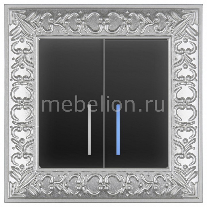 

Выключатель двухклавишный с подсветкой Antik (Черный матовый) WL08-SW-2G-2W+WL08-SW-2G-LED, Antik (Черный матовый) WL08-SW-2G-2W+WL08-SW-2G-LED