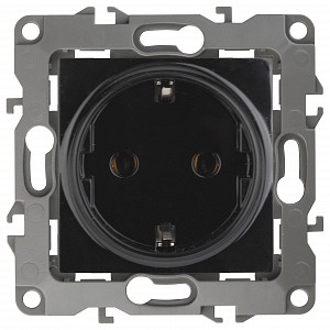 Розетка с заземлением и со шторкой, без рамки Эра 12 12-2102-06 Розетка с заземлением и со шторкой, без рамки Эра 12 12-2102-06