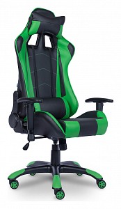 Геймерское кресло Lotus, зеленый, черный, экокожа