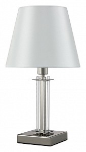 Настольная лампа декоративная NICOLAS LG1 NICKEL/WHITE