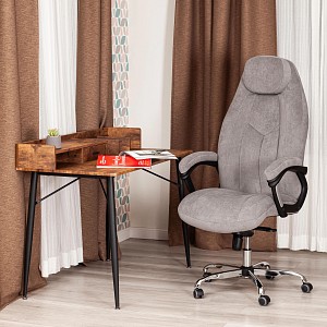 Компьютерное кресло Boss Lux, серый, флок