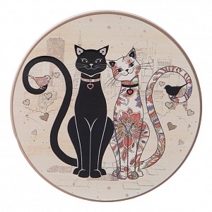 Подставка под горячее (11x11x1 см) Парижские коты 358-1753