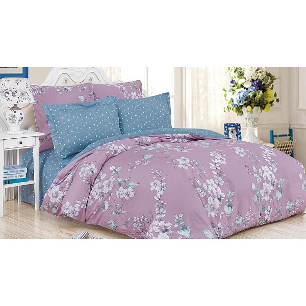 

Комплект евростандарт Satin de' Luxe, Голубой;сиреневый, Satin de' Luxe
