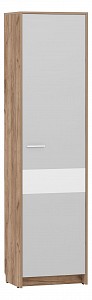 Шкаф 1 дверный Нортон (белый, серый камень) 