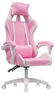 Компьютерное кресло Rodas, белый, розовый, кожа искусственная