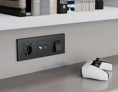 Накладка для розетки с заземлением и со шторками и 2хUSB type С ALFA AP9105