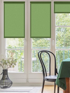 Рулонная штора  100x160 см., цвет зеленый, травяной 