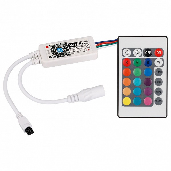 фото Контроллер-регулятор цвета RGBW с пультом ДУ LN-WIFI-IR24B-2 (12V, 96W, ПДУ 24кн, RGBW) Arlight