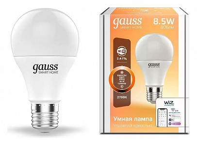Лампа светодиодная [LED] Gauss E27 8.5W 2700K