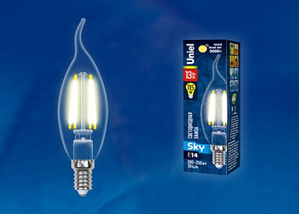 Лампа светодиодная [LED] Uniel E14 13W 3000K