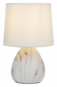 Интерьерная настольная лампа  Damaris белая E14  (Италия)