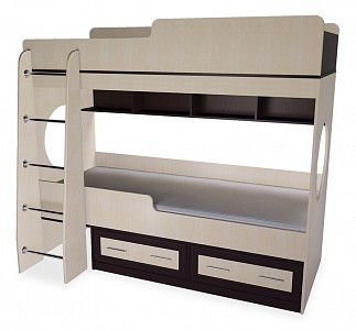 Кровать для детской комнаты Мебелайн-1 MLN_2-hK-MN-001