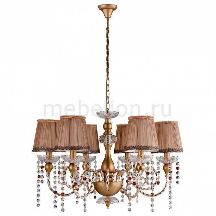 фото Подвесная люстра ALEGRIA SP6 GOLD-BROWN Crystal lux