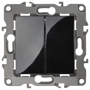 Переключатель перекрестный двухклавишный без рамки Эра 12 12-1112-06