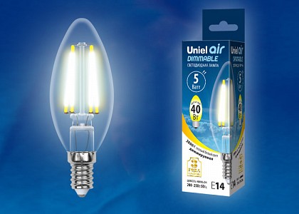 Лампа светодиодная [LED] Uniel E14 5W 3000K