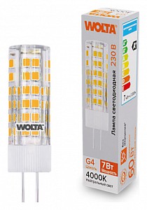 Лампа светодиодная [LED] Wolta G4 7W 4000K