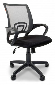 Кресло офисное , серый, черный, акрил сетчатый, текстиль