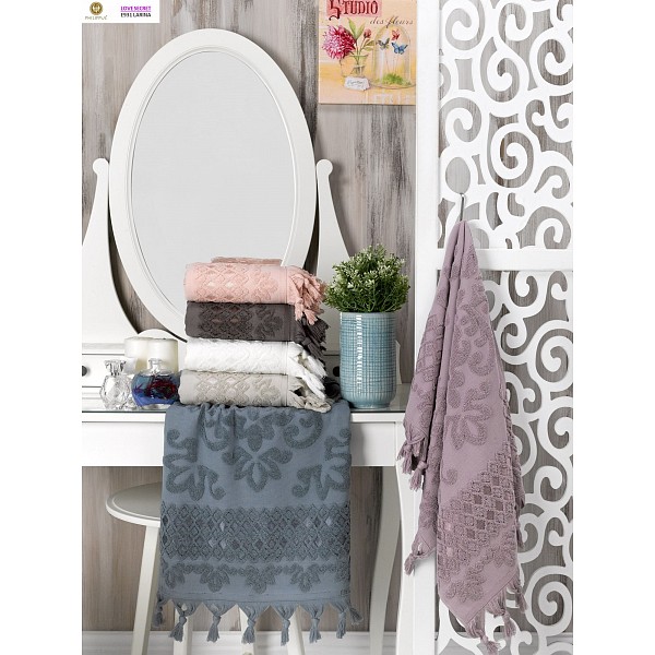 

Набор из 6 банных полотенец (70x140 см) Love Secret Larina, Бежевый;коричневый;лиловый;молочный;персиковый;серый, (70x140 см) Love Secret Larina