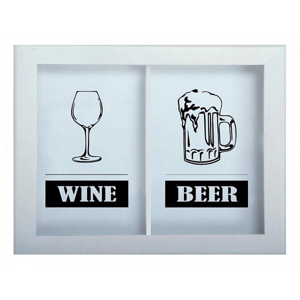фото Копилка для винных пробок и пивных крышек (45x29 см) Beer/Wine KD-024-166 Дубравия