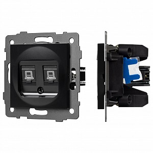 Розетка двойная RJ-12 и Ethernet RJ-45, без рамки SCT 49853