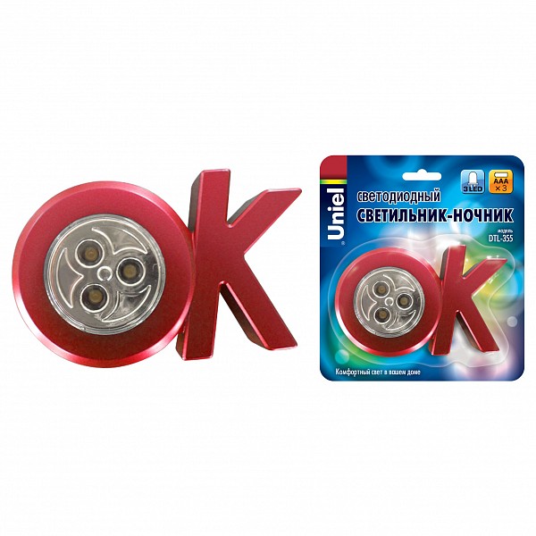 

Ночник DTL-355 OK/Red/3LED/3AAA, DTL-355 OK/Red/3LED/3AAA