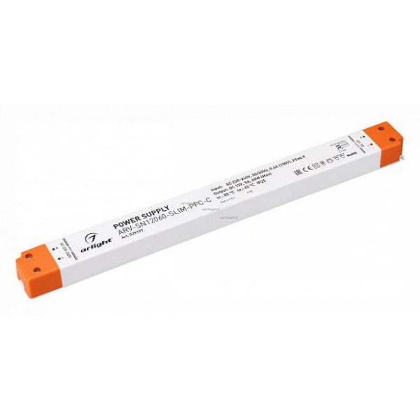 

Блок питания ARV-SN12060-SLIM-PFC-C 60Вт 12В 029197, ARV-SN12060-SLIM-PFC-C 60Вт 12В 029197