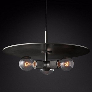 Светильник потолочный Imperiumloft Rh Utilitaire Disk Triple Pendant (Китай)