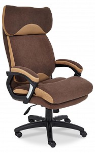 Кресло офисное Duke, коричневый, ткань, флок