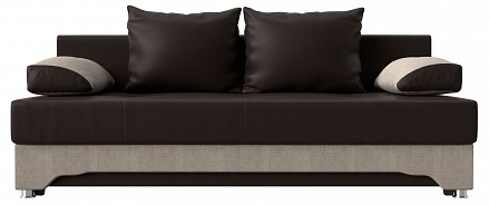 Прямой диван Ник-2 еврокнижка, рогожка, экокожа