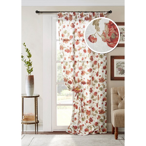 

Портьера (300x270 см) 1 шт. Campina - XL, Красный;молочный, (300x270 см) 1 шт. Campina - XL