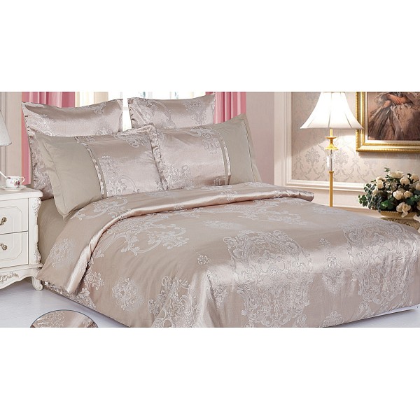 

Комплект семейный Satin jacquard, Бежевый, Satin jacquard
