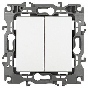 Переключатель двухклавишный без рамки Эра 12 12-1112-01М