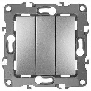 Выключатель трехклавишный без рамки Эра 12 12-1107-03