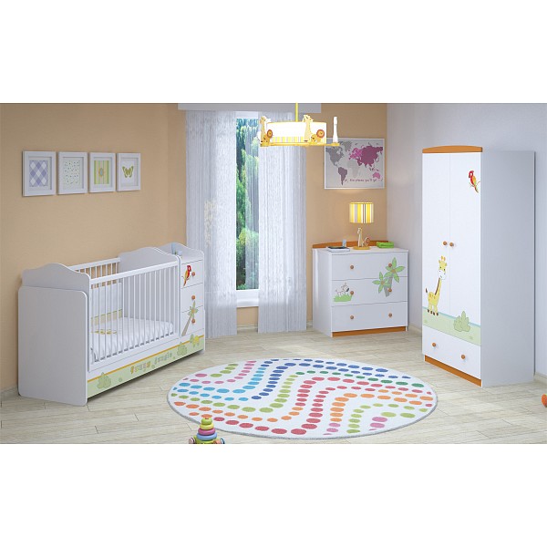 

Гарнитур для детской Polini Basic Джунгли, Polini Basic Джунгли
