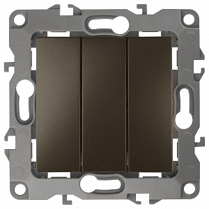 Переключатель трехклавишный без рамки Эра 12 12-1107-13 Переключатель трехклавишный без рамки Эра 12 12-1107-13