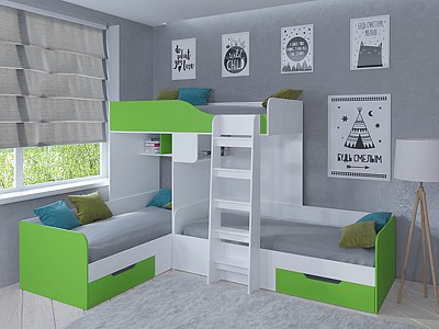 Кровать для детской комнаты Трио RVM_TRIO-35-5