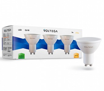 Лампа светодиодная [LED] Voltega GU10 7W 3000K