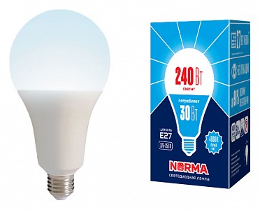 Лампа светодиодная [LED] Volpe E27 30W 4000K