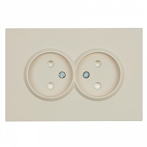 Розетка двойная без заземления и со шторкой, без рамки RST10-5116-08 49903