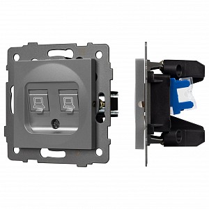 Розетка двойная RJ-12 и Ethernet RJ-45, без рамки SCT 49851