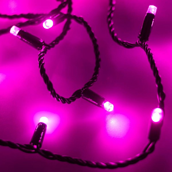 фото Гирлянда нить [10 м] String ARD-STRING-CLASSIC-10000-BLACK-100LED-FLASH PINK (230V, 7W) Arlight