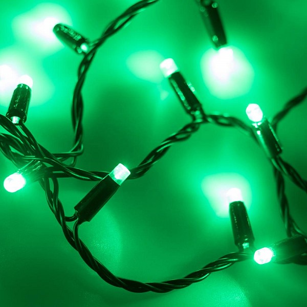 фото Гирлянда нить [10 м] String ARD-STRING-CLASSIC-10000-BLACK-100LED-FLASH GREEN (230V, 7W) Arlight