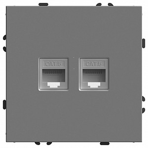 Розетка двойная Ethernet RJ-45 без рамки Эмили 49952