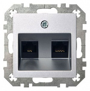Розетка двойная RJ-11 и Ethernet RJ-45, без рамки EPSILON 28-185