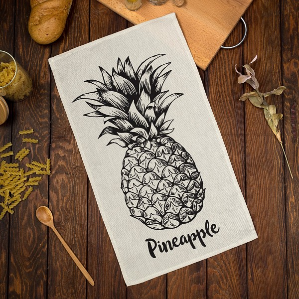 

Полотенце для кухни Pineapple, Бежевый;черный, Pineapple